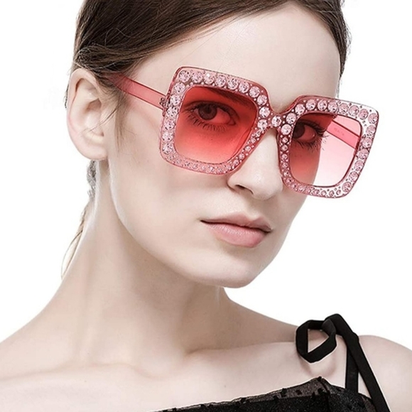 Designer Rhinestone Sunglasses - Picture 2 of 2